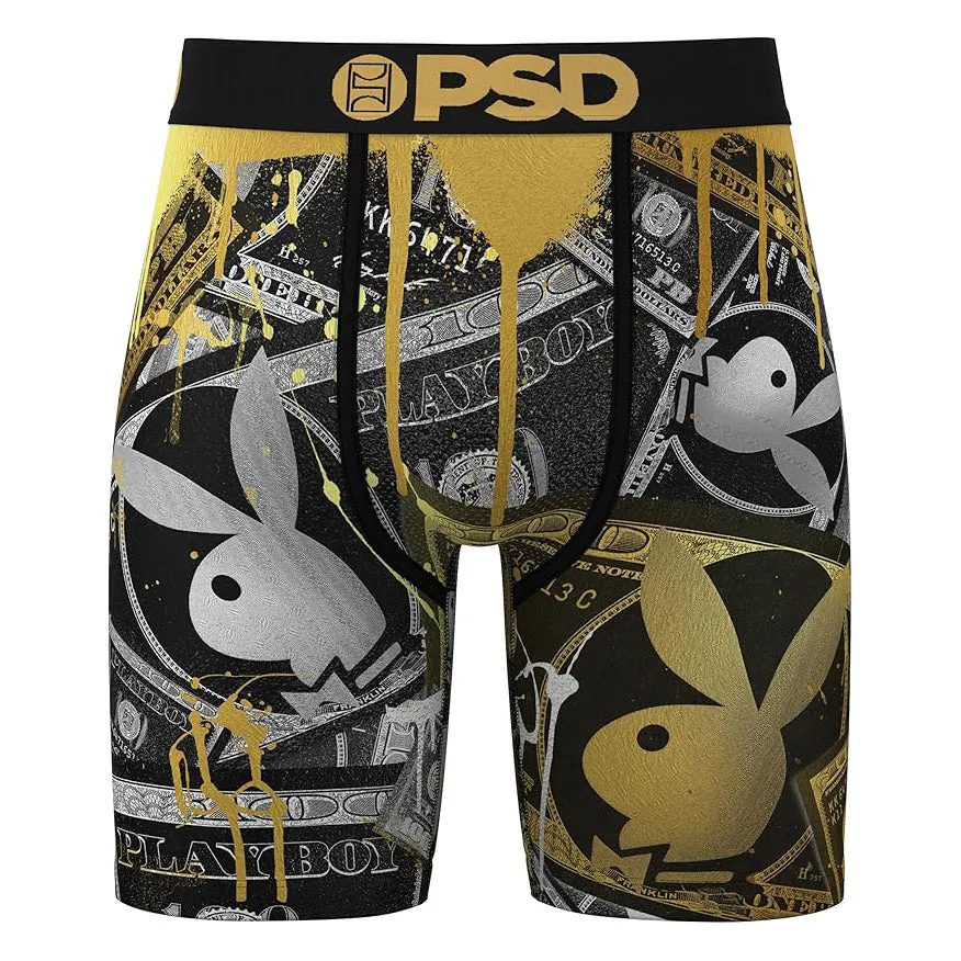 PSD Men's Multicolor Playboy Money Boxer Briefs Extra Large Underwear - 324180007-MUL-XL