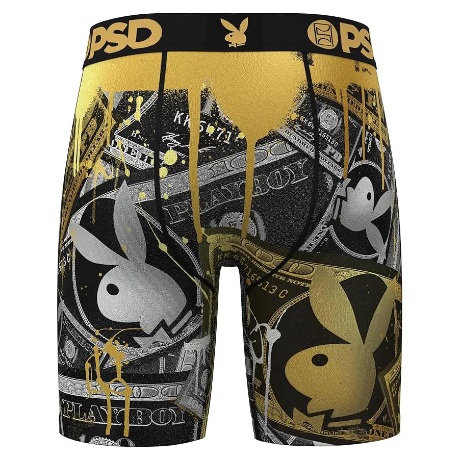 PSD Men's Multicolor Playboy Money Boxer Briefs Extra Large Underwear - 324180007-MUL-XL