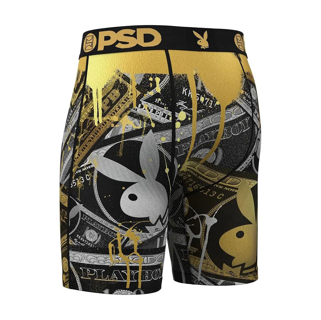 PSD Men's Multicolor Playboy Money Boxer Briefs Extra Large Underwear - 324180007-MUL-XL