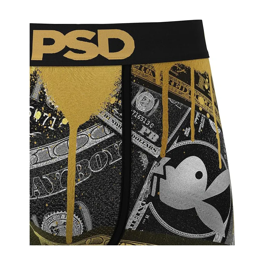 PSD Men's Multicolor Playboy Money Boxer Briefs Extra Large Underwear - 324180007-MUL-XL