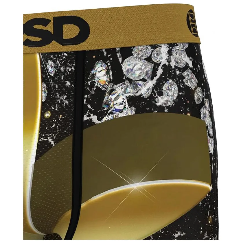 PSD Men's Multicolor Solid Gold Boxer Briefs Large Underwear - 224180101-MUL-L