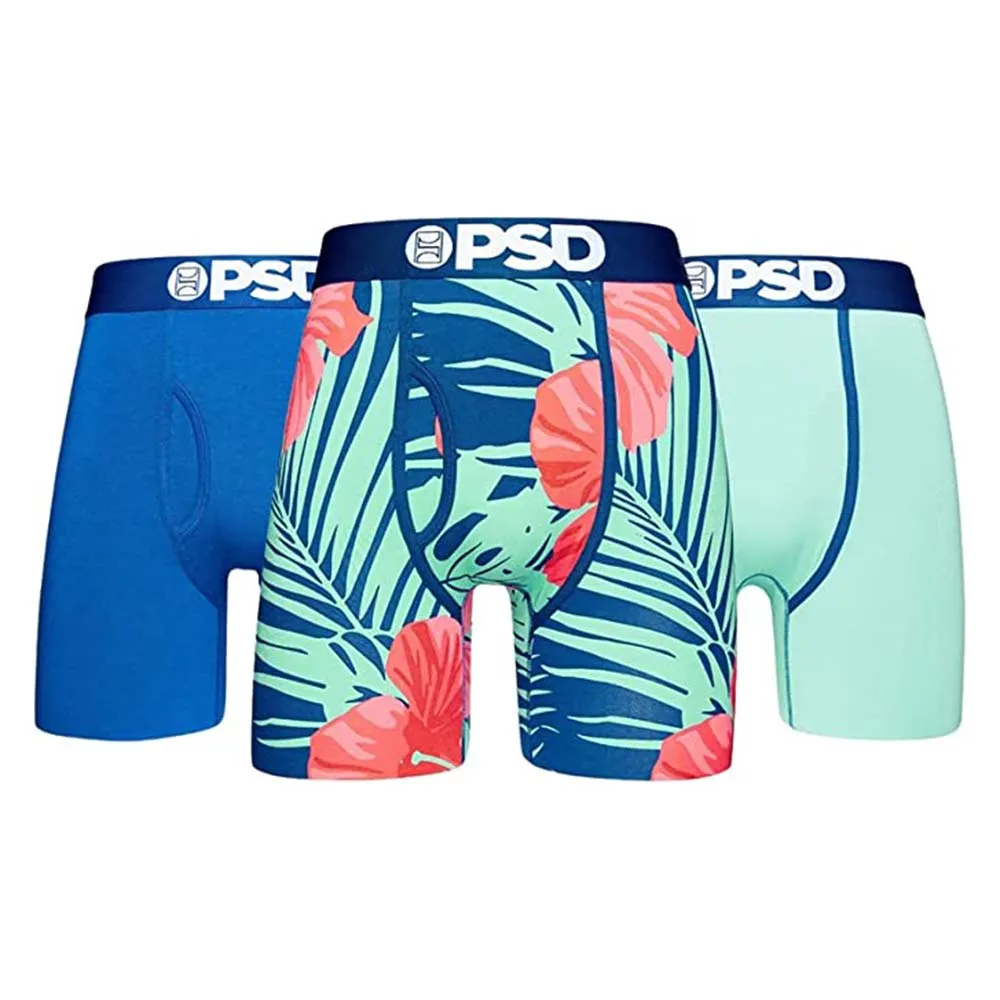 PSD Men's Multicolor Tropical Modal 3 Pack Boxer Briefs Underwear - 322180113-MUL