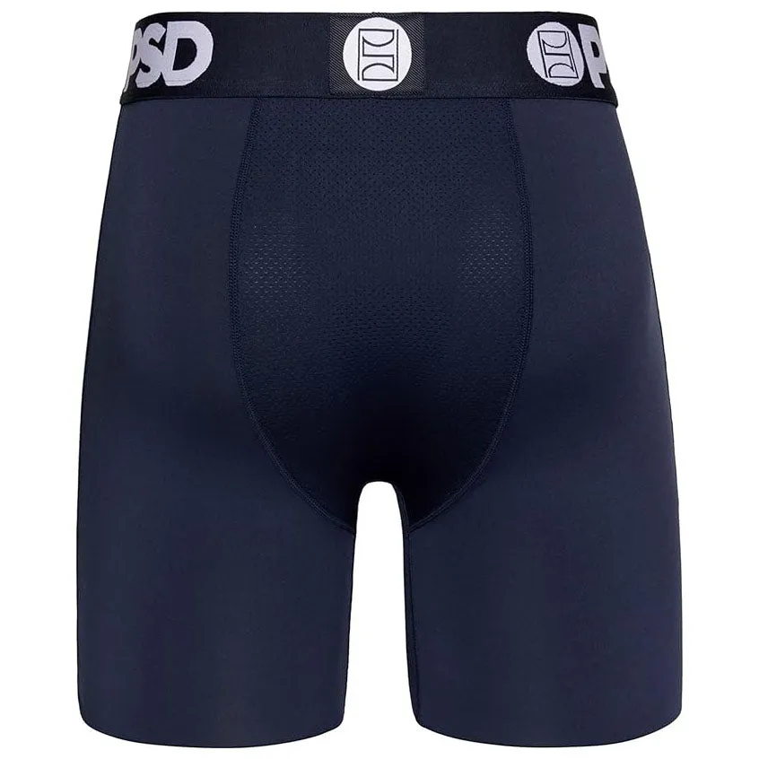 PSD Men's Navy Moisture-Wicking Fabric Sld Boxer Brief Large Underwear - 423180228-NVY-L