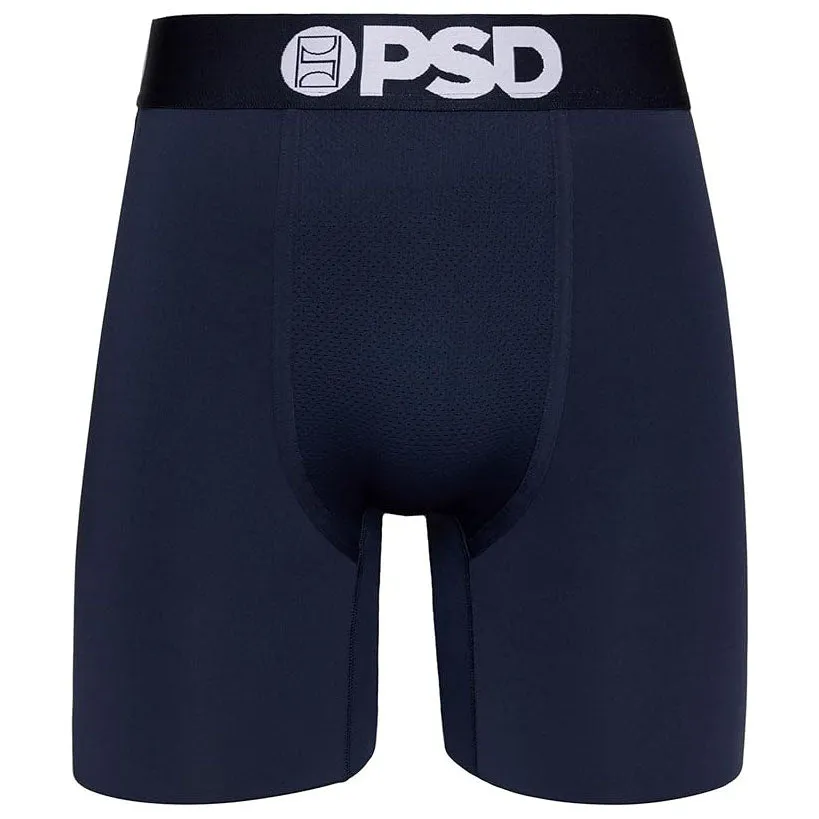 PSD Men's Navy Moisture-Wicking Fabric Sld Boxer Brief X-Large Underwear - 423180228-NVY-XL