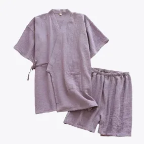 Purple Women's Kimono Shorts Set