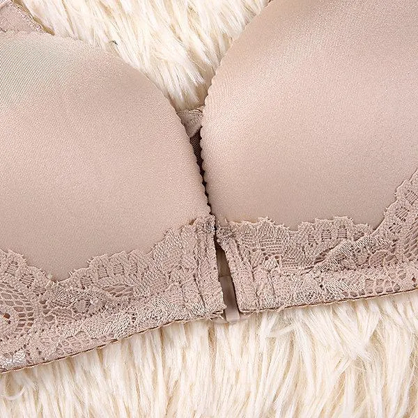 Push Up Gather Front Closure Wireless Seamless Bras
