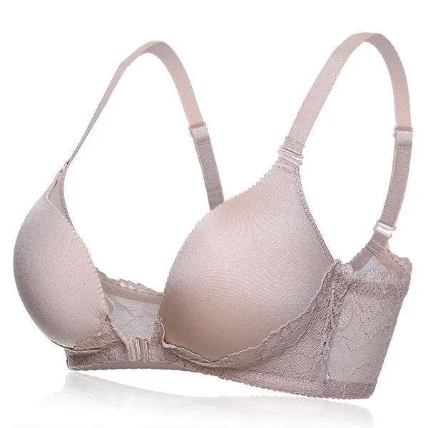 Push Up Gather Front Closure Wireless Seamless Bras