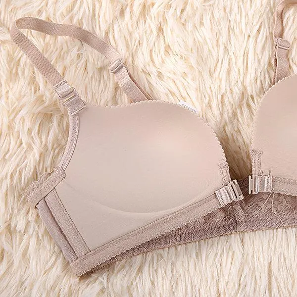 Push Up Gather Front Closure Wireless Seamless Bras