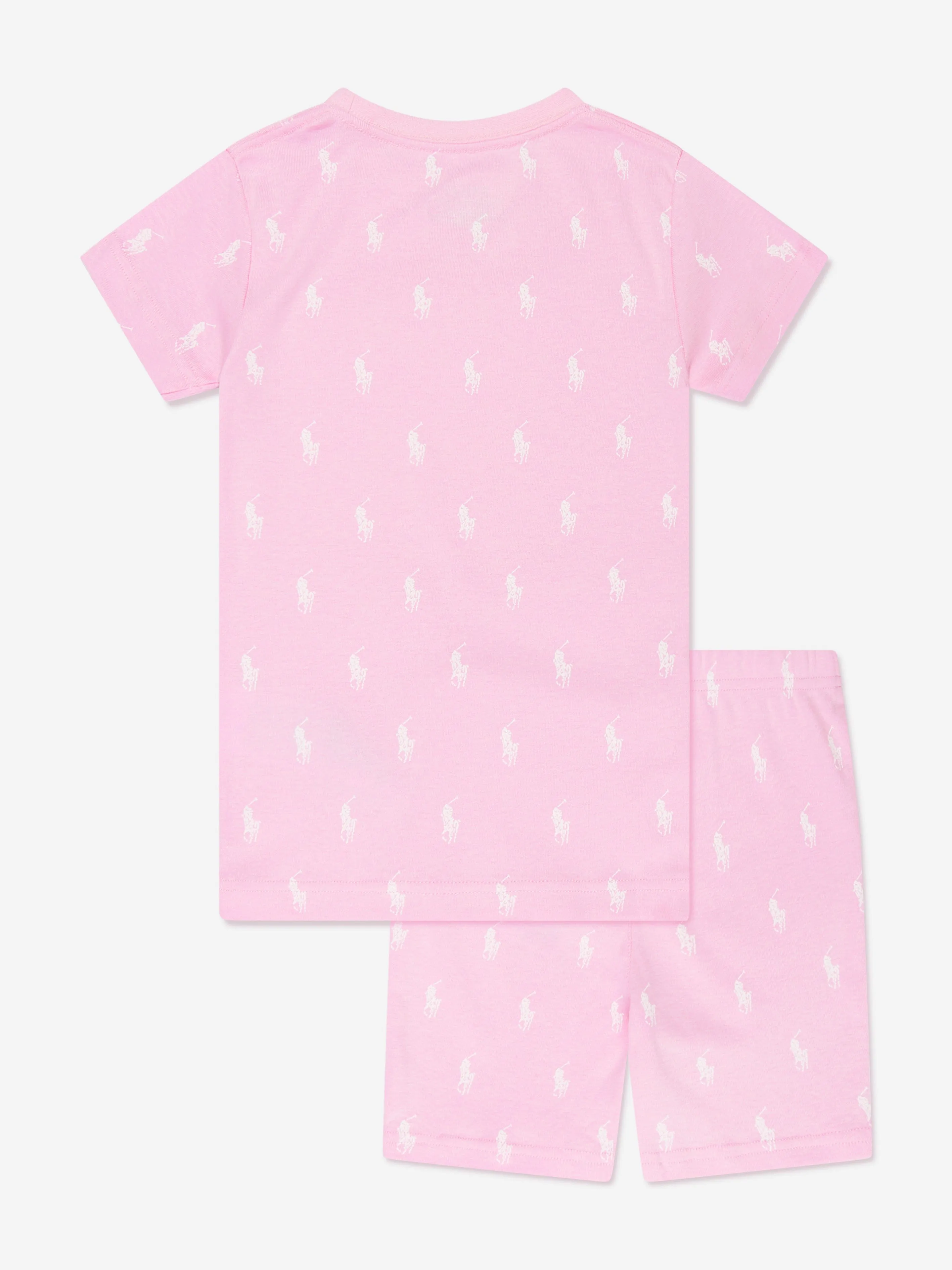 Ralph Lauren Girls T-Shirt And Shorts Pyjama Set in Pink