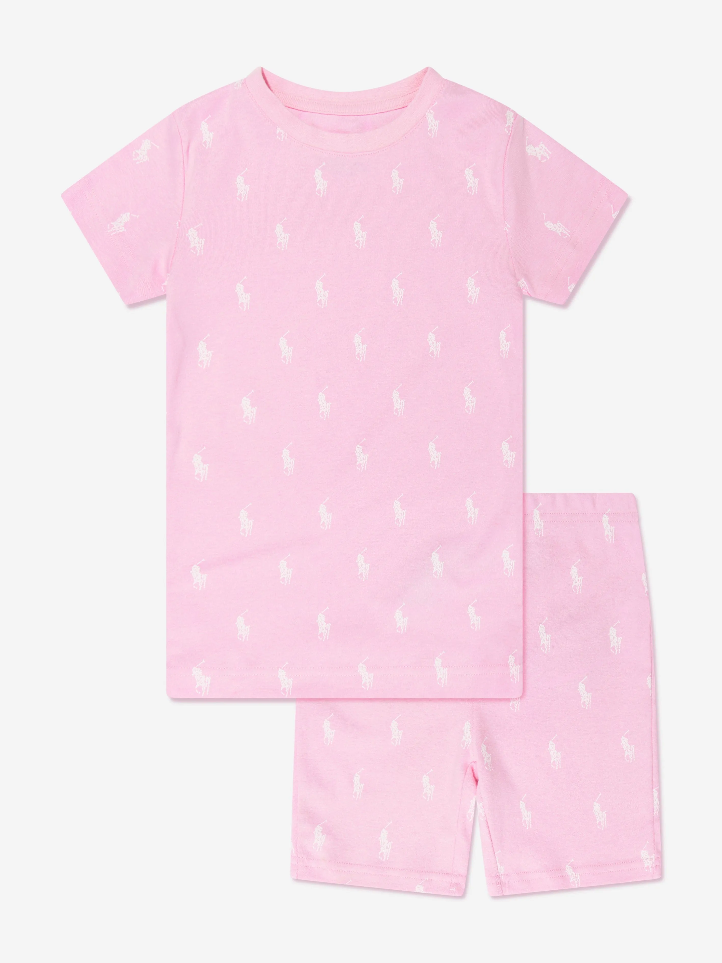 Ralph Lauren Girls T-Shirt And Shorts Pyjama Set in Pink