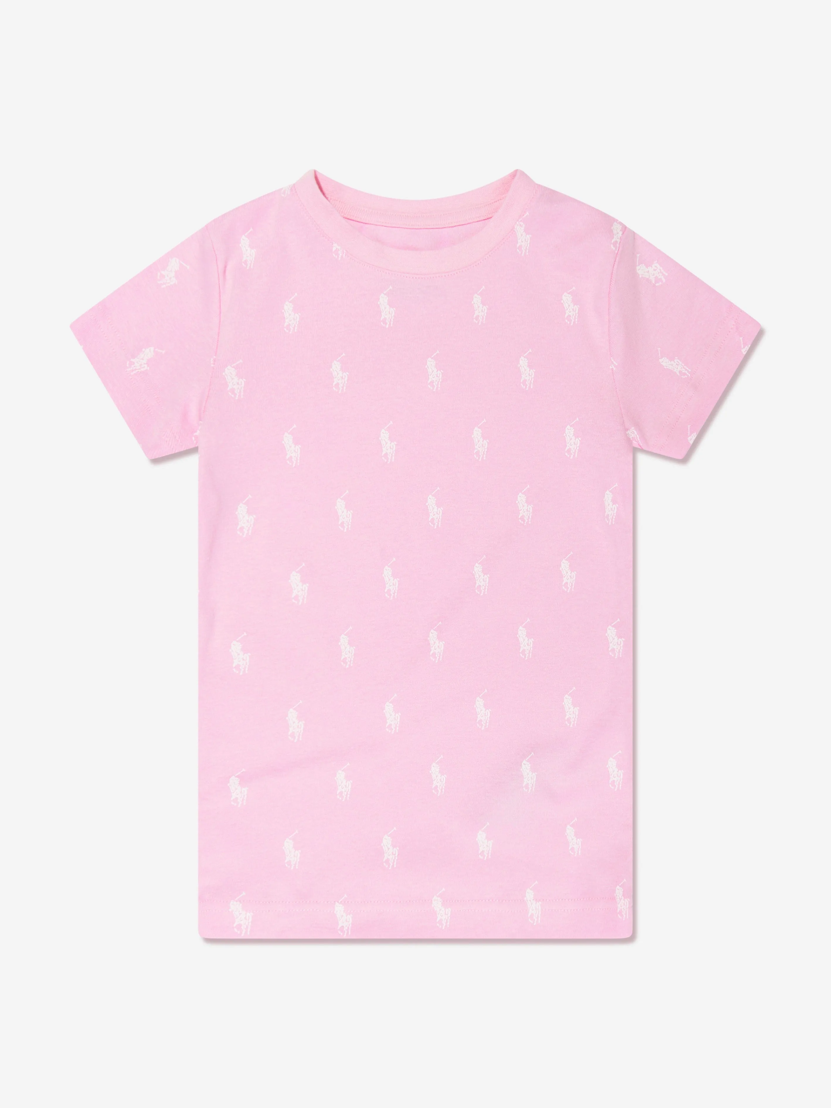 Ralph Lauren Girls T-Shirt And Shorts Pyjama Set in Pink