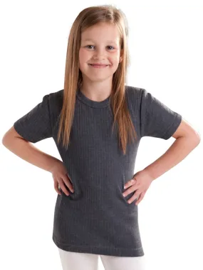 RP Collections® Girls Extra Warm British Made Thermal Underwear Short-Sleeved Vest