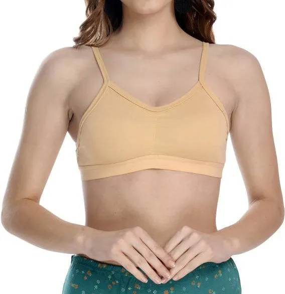 Sajiero Cotton Non Padded Wireless Cami Teenage bra