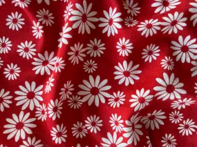 Sassy White Daisies Cotton Knit (Made in Italy)