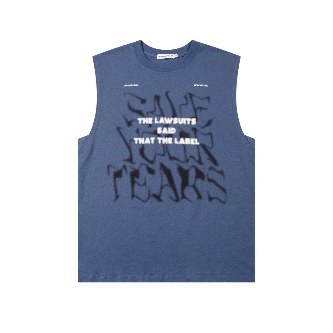 Save Your Tears Print Tank Top