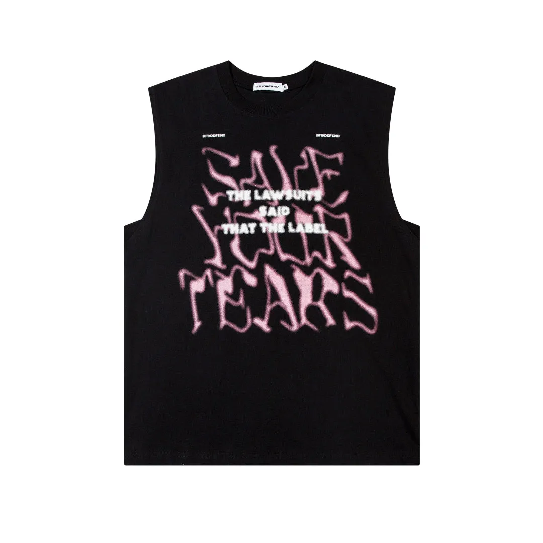 Save Your Tears Print Tank Top