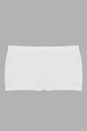 Senior Girls White Boxers Brief (2-Pack)