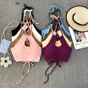 Sexy Backless Padded Halter Camisole