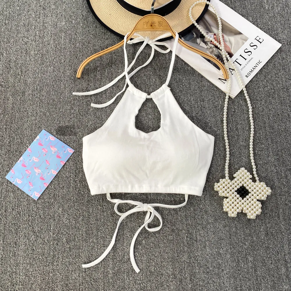 Sexy Backless Padded Halter Camisole