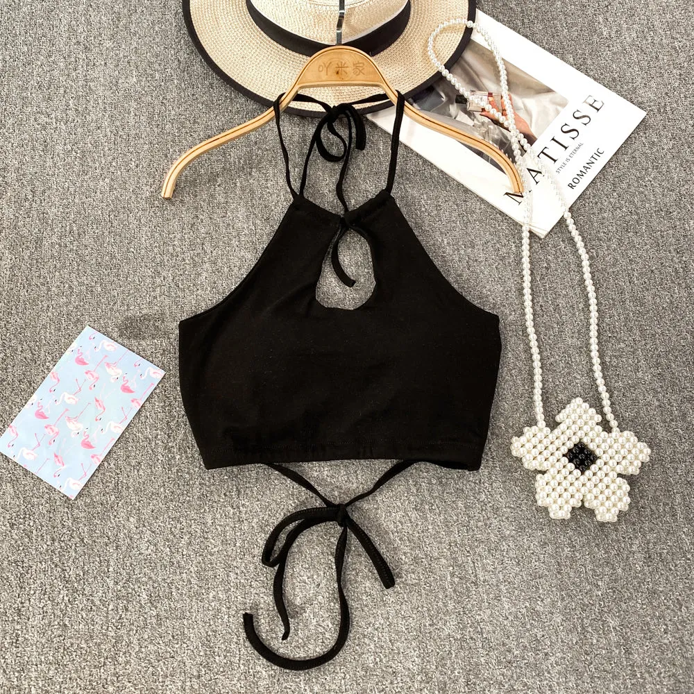 Sexy Backless Padded Halter Camisole