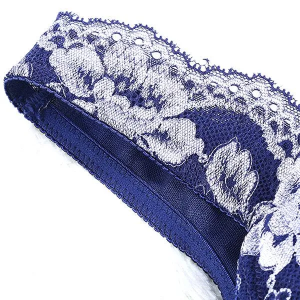 Sexy Breathable Push Up Embroidery Bras Adjustable Gather Thin Bra