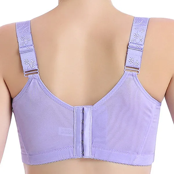 Sexy Deep Plunge Wireless Soft Gather Lightly Lined Fibroin Bras
