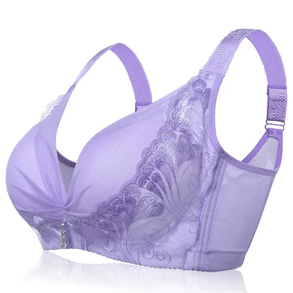 Sexy Deep Plunge Wireless Soft Gather Lightly Lined Fibroin Bras