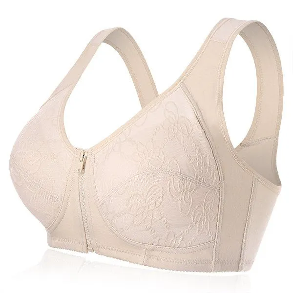 Sexy Front Zipper Wireless Full Coverage Breathable Vest Bras
