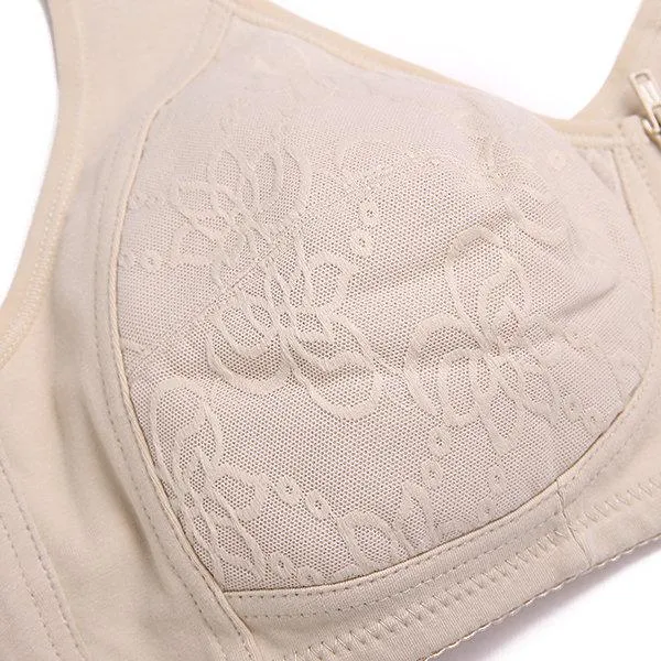 Sexy Front Zipper Wireless Full Coverage Breathable Vest Bras