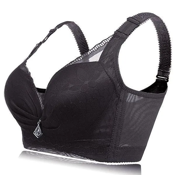 Sexy Lace-trim Wireless Gather Adjustable Soft Bras