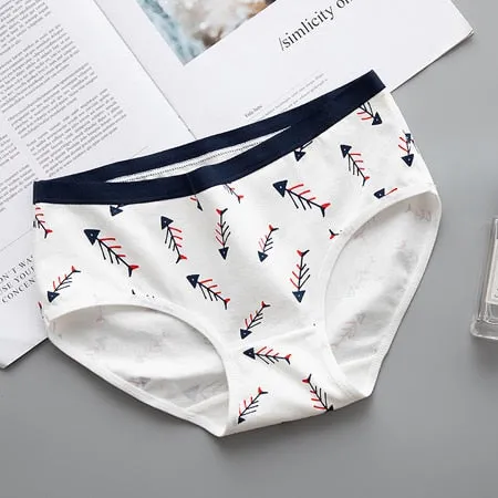 Sexy Panties Women Underwear Printed Cotton Briefs Calcinha Lingeries Pink Panty Lace Shorts Underpant Lady String Girls Female