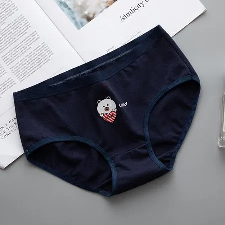 Sexy Panties Women Underwear Printed Cotton Briefs Calcinha Lingeries Pink Panty Lace Shorts Underpant Lady String Girls Female