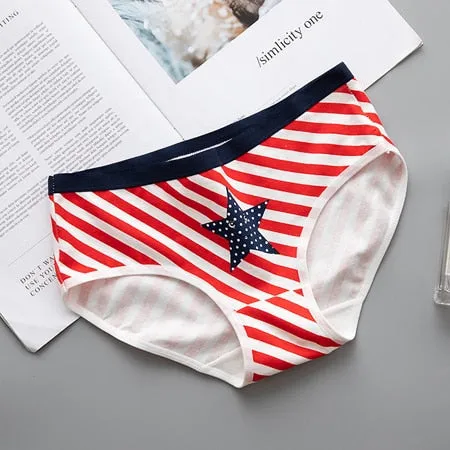 Sexy Panties Women Underwear Printed Cotton Briefs Calcinha Lingeries Pink Panty Lace Shorts Underpant Lady String Girls Female