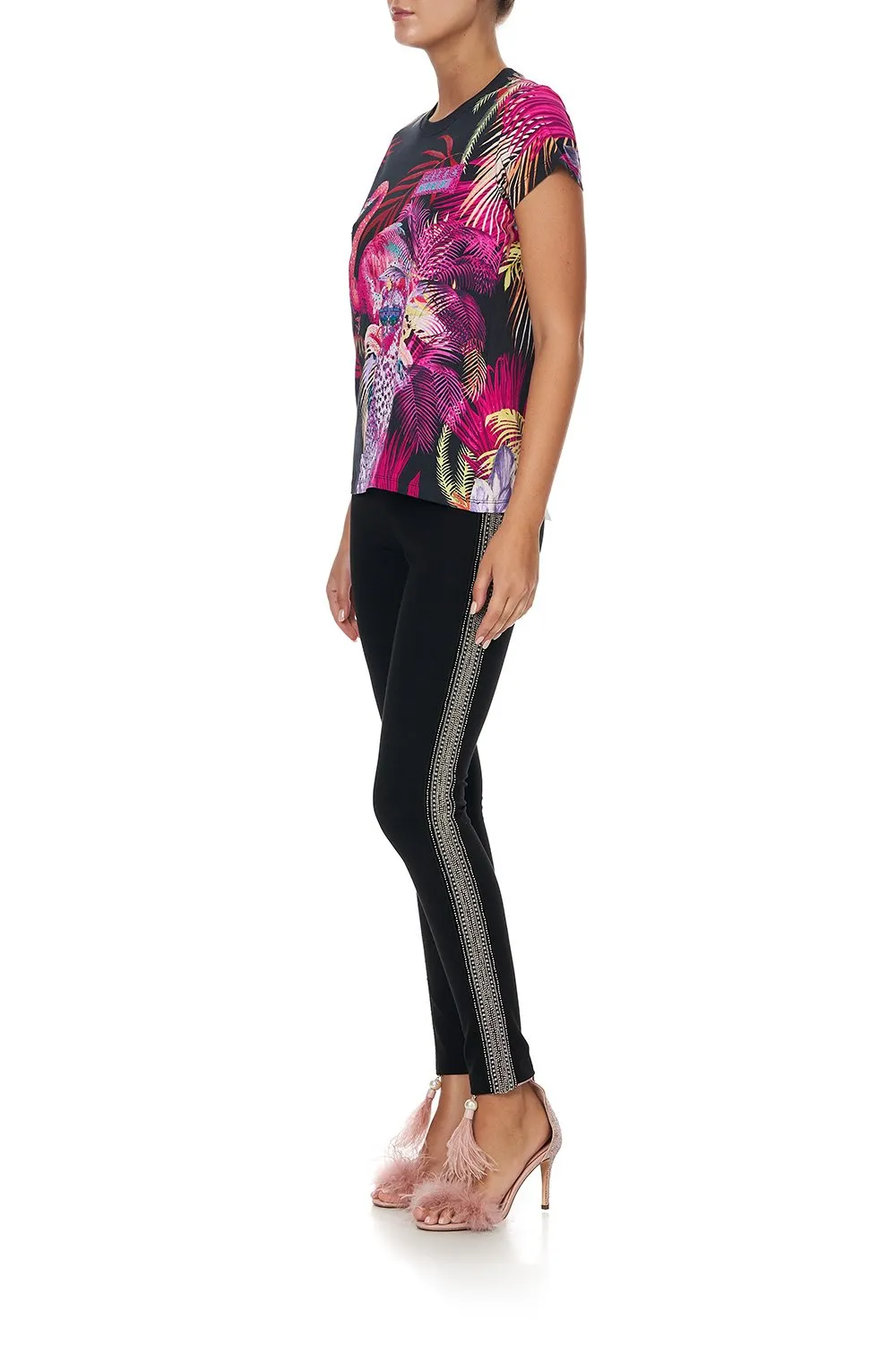 SLIM FIT ROUND NECK T-SHIRT SOUTH BEACH SUNRISE