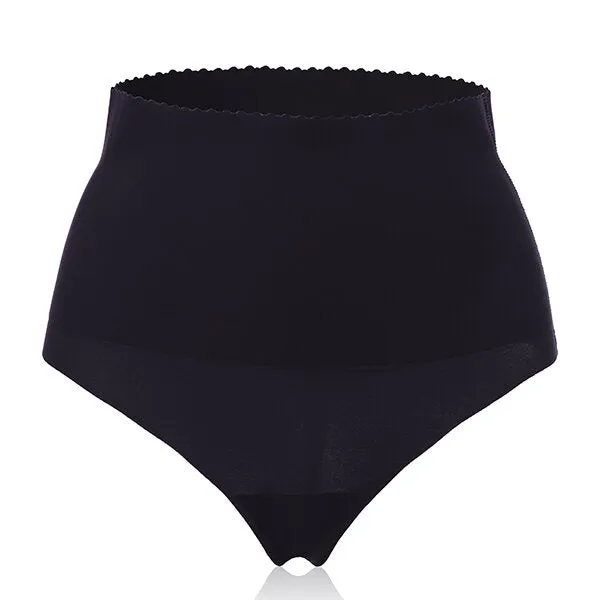 Soft Slim Ultra Elastic Waist Control Briefs High Waist Abdomen Shaping Thong Panties