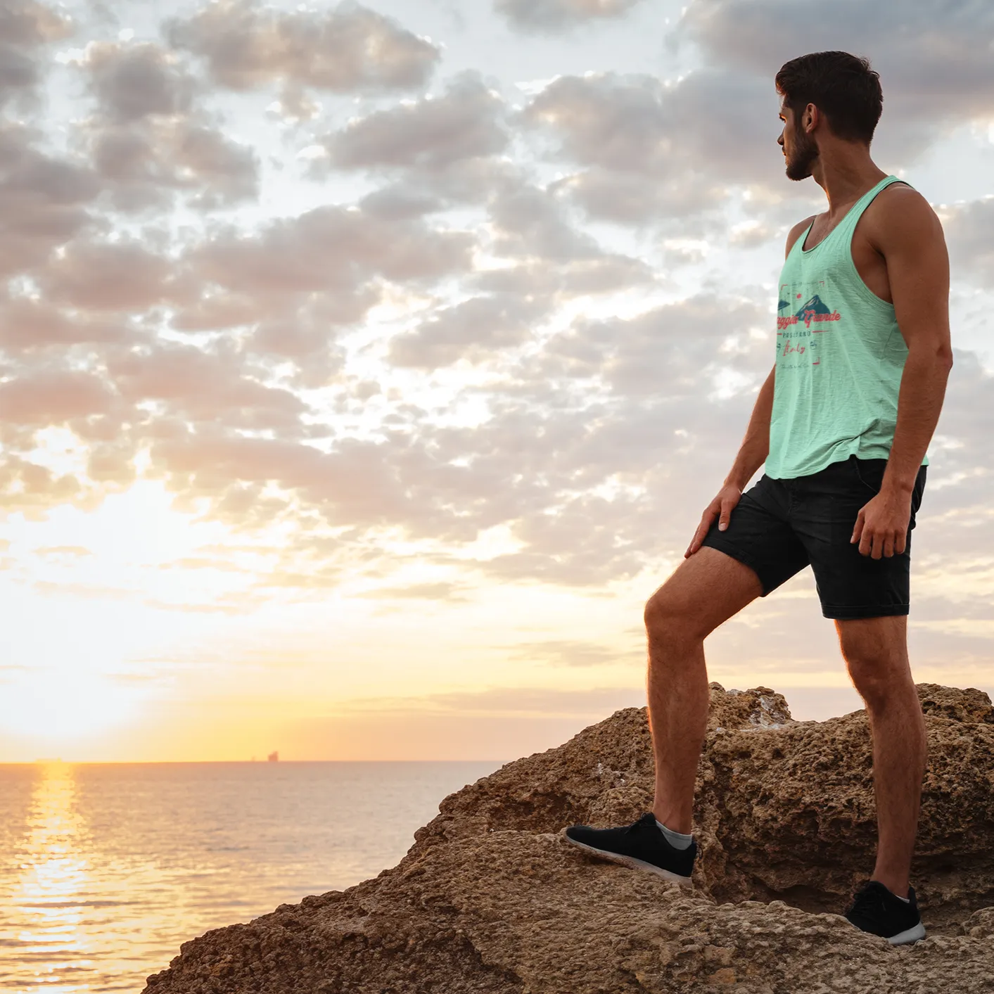 Spiaggia Grande Men’s premium tank top