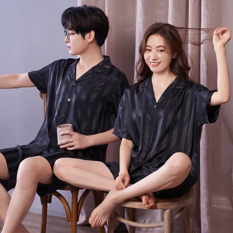 Summer Short-sleeved Couple Pajamas