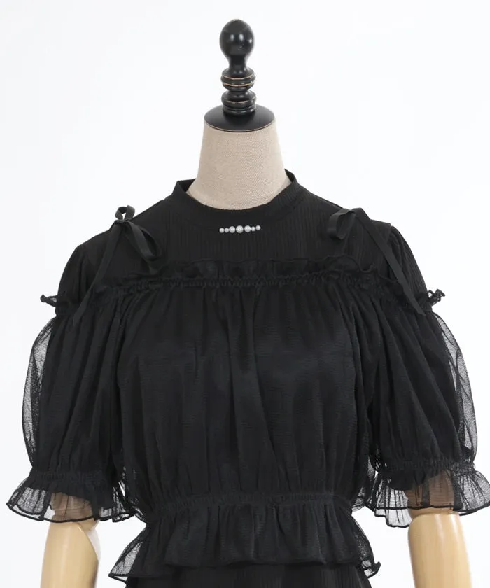 Tulle Camisole Set Pullover