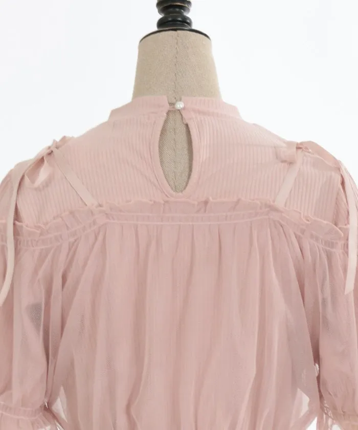 Tulle Camisole Set Pullover
