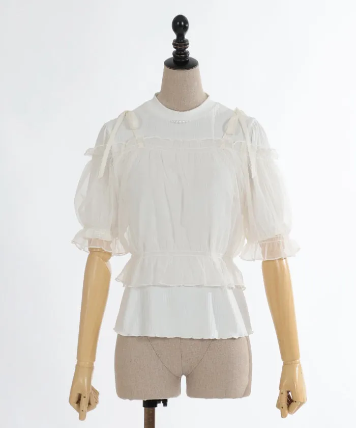 Tulle Camisole Set Pullover