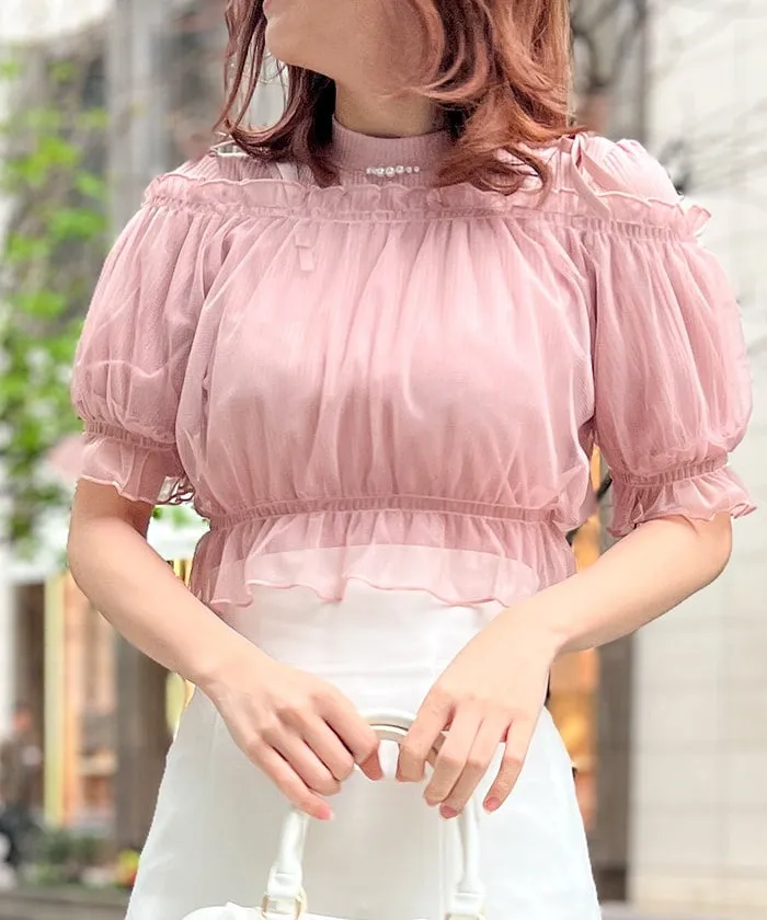 Tulle Camisole Set Pullover