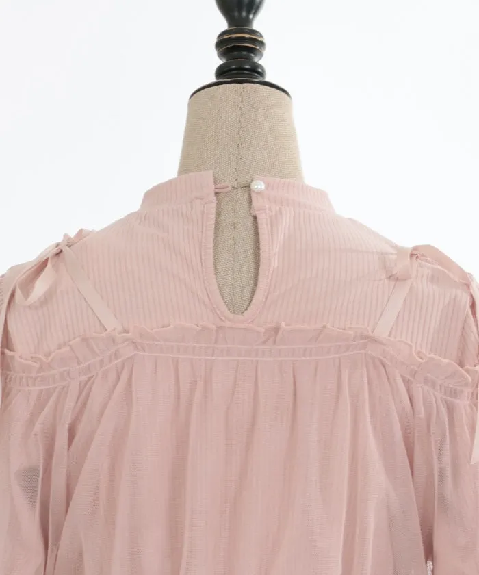 Tulle Camisole Set Pullover
