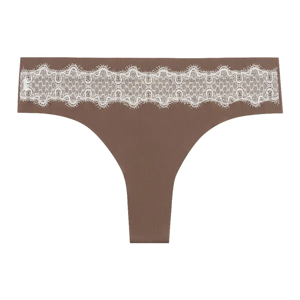 VIP Thong with Contrast Lace
