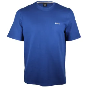 Waffle Piqué Cotton Blend T-Shirt, Blue