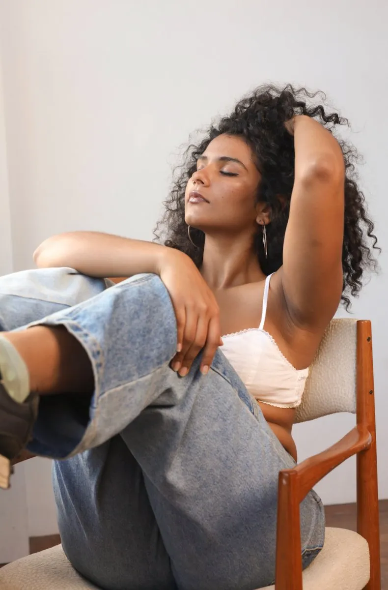 White Bralette in Linen