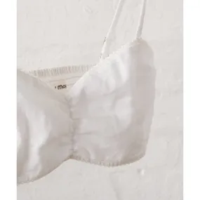 White Bralette in Linen
