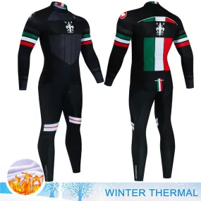 Winter Thermal Fleece Cycling Jersey Mtb Male Clothing Sports Set Complete 2023 Road Bike Men's Man Team Sportswear Bycicle Suit