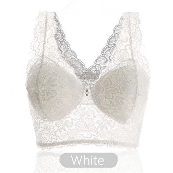 Wire-Free Seamless Lace Embroidered Bras