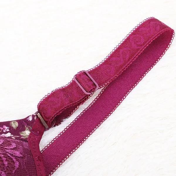 Wire-Free Seamless Soft Bamboo Charcoal Floral Bras