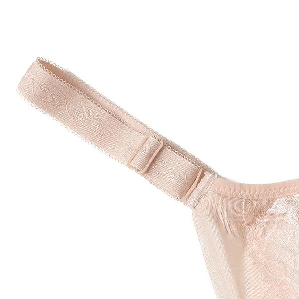 Wireless Gather Adjustable Embroidery Full Busty Bras